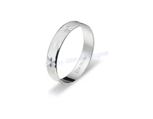 Aliança De Ouro Branco 18k 750 10149.5