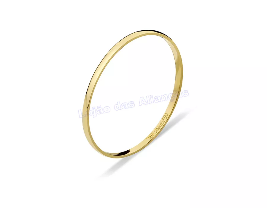 Aliança De Ouro 18k 750 10111.1