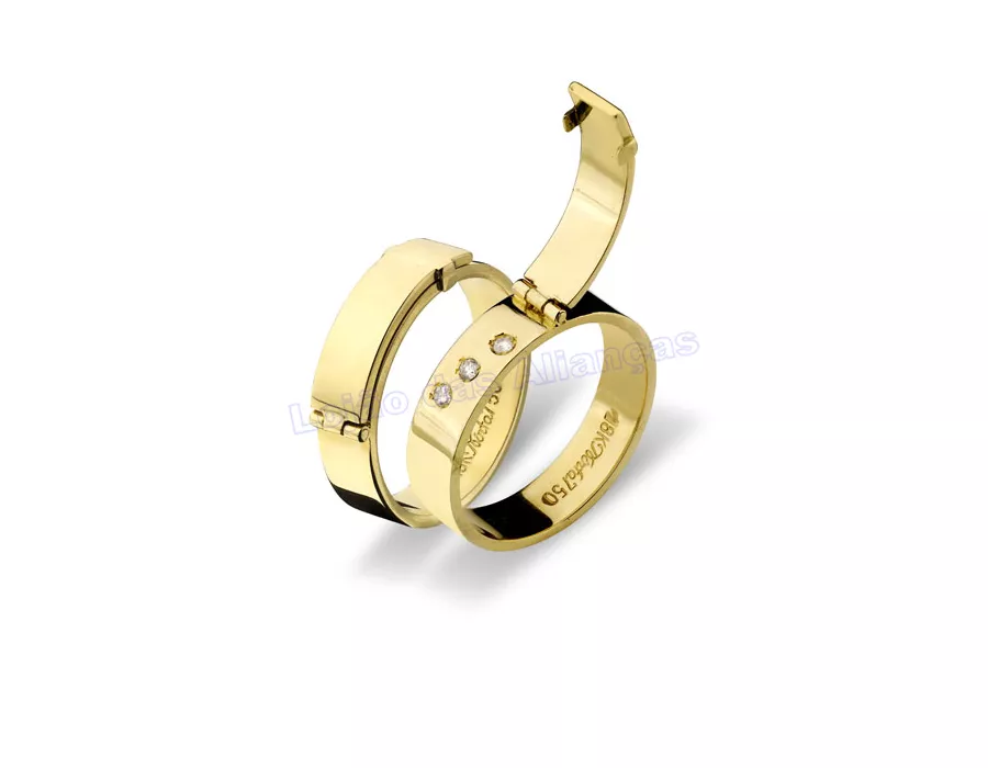 Aliança De Ouro 18k 750 10077.1