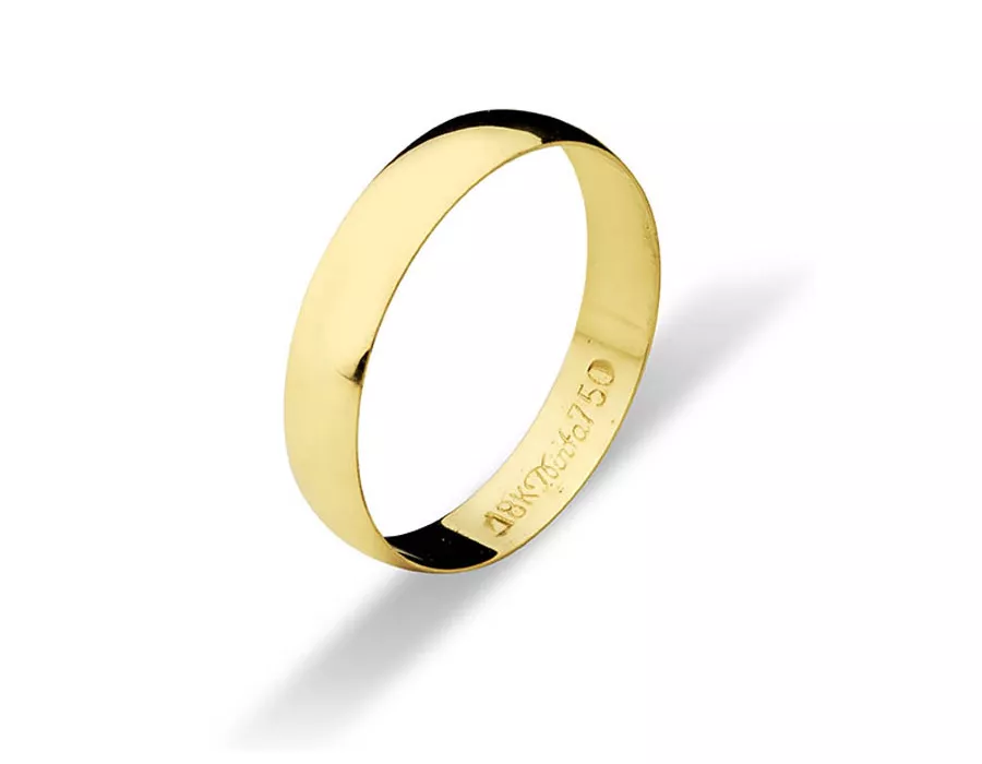 Aliança De Ouro 18k 750 10142.1