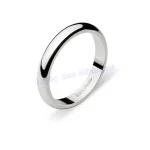 Aliança De Ouro Branco 18k 750 10085.5