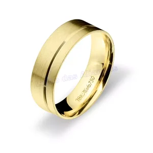 Aliança De Ouro 18k 750 1001u.1